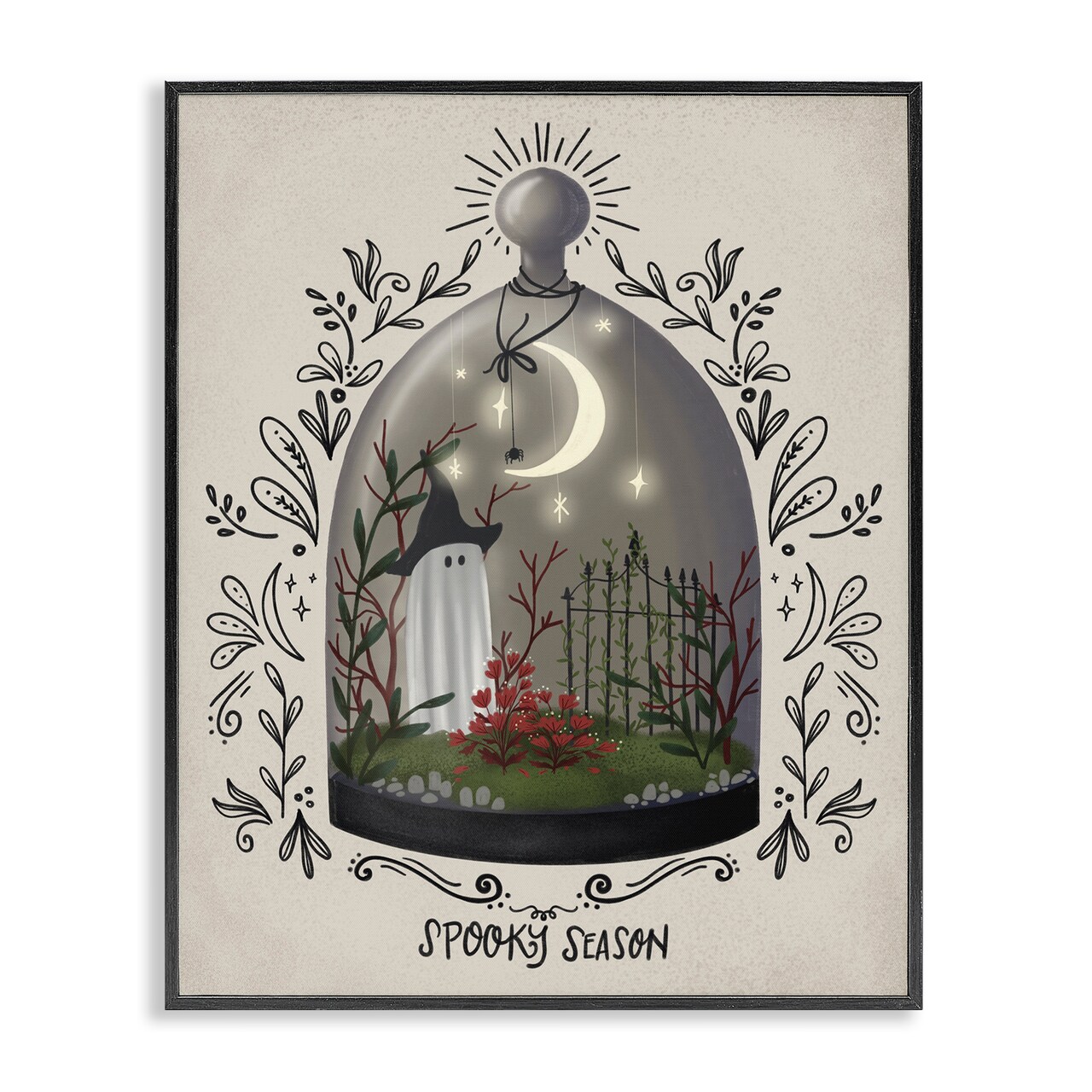 Stupell Industries Spooky Season Dome Framed Giclee, design by Giao Williams